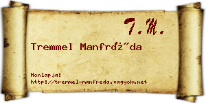 Tremmel Manfréda névjegykártya